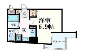 プレサンス難波OCAT前の物件間取画像